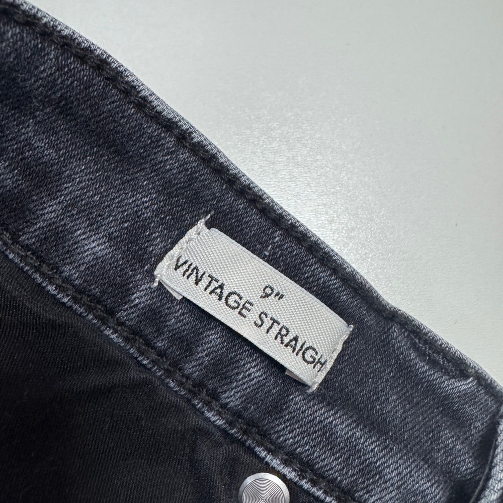 J. Crew 9" Mid Rise Vintage Straight Jeans Dark Gray Rinse Wash Size 28 - Picture 6 of 7